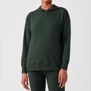 NEW EILEEN FISHER Cozy Brushed Terry Hoodie Top L